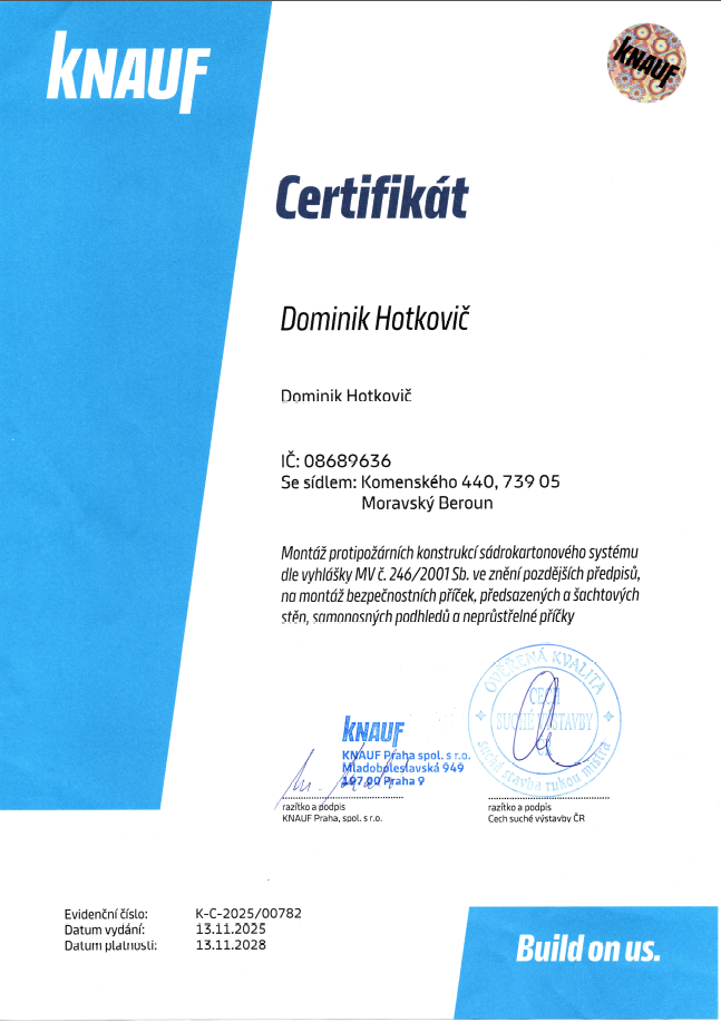 Certifikát 1